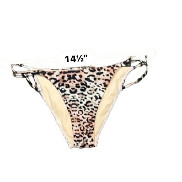 (6 for $25)L.A. HEARTS Strappy Side Leopard Print Bikini Bottom size medium - Picture 7 of 7